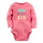Imagen de 2 Pack Bodys Carter's Best Sis y Charming Daddy Algodón Manga Larga para Bebés Niñas con 60% de descuento oferta online | SuperCupon