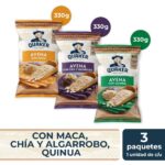 Imagen de Pack Avena QUAKER Maca 330g + Chía y Algarrobo 330g + Quinua 330g con 22% de descuento oferta online | SuperCupon