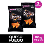 Imagen de Pack Tortillas de Maíz DORITOS Queso Fuego Bolsa 90g x2un con 19% de descuento oferta online | SuperCupon