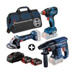 Imagen de COMBO Bosch: Amoladora GWS 180-LI + Rotomartillo Inalámbrico GBH 180-LI + Llave de Impacto Inalámbrica GDX 18V-200 + 2 baterías + Cargador + Maletín con 45% de descuento oferta online | SuperCupon