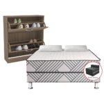 Imagen de Pack VIVA HOME Cama Palmera 2 Plazas + Sofá Cama + Zapatera Fortaleza 2 cajones con 26% de descuento oferta online | SuperCupon