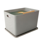 Imagen de Caja Krea Plástico Textura Líneas 18L Gris con 50% de descuento oferta online | SuperCupon