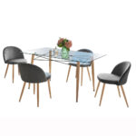 Imagen de Comedor M+Design 4 Sillas Aiden Gris con 71% de descuento oferta online | SuperCupon