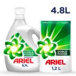 Imagen de Pack Detergente Líquido Ariel Doble Poder: 3.7L+ 1.2L con 19% de descuento oferta online | SuperCupon