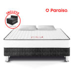 Imagen de Cama Per Paraíso 2 Plazas Acero + Sofá Cama + 2 Almohadas + 1 Protector con 54% de descuento oferta online | SuperCupon