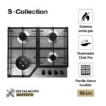 Imagen de Encimera Scollection Acero Inoxidable A Gas 58Cm 4 Hornillas con 30% de descuento oferta online | SuperCupon