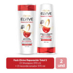 Imagen de Pack Elvive Reparación Total 5 370ml: Shampoo + Acondicionador con 19% de descuento oferta online | SuperCupon