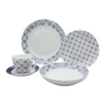 Imagen de Juego de Vajilla Krea Porcelana Decal Azul 20 Piezas con 54% de descuento oferta online | SuperCupon