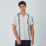 Imagen de Camisa Hombre Lino Text Raya Manga Corta Amc con 61% de descuento oferta online | SuperCupon