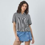 Imagen de Blusa Mujer Chali Stripe Manga Corta Hypnotic con 55% de descuento oferta online | SuperCupon