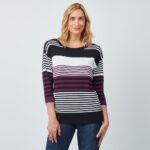 Imagen de Chompa Mujer Rayas Manga 3/4 Zafin con 56% de descuento oferta online | SuperCupon