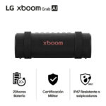 Imagen de Parlante LG Xboom Grab 30W Portátil 20 hrs de batería Certifición Militar IP67 (2025) con 31% de descuento oferta online | SuperCupon
