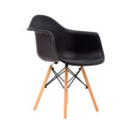 Imagen de Silla de Diseño Decorativo Eames con brazo Polipropileno/Madera Negro Bonno con 50% de descuento oferta online | SuperCupon