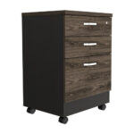 Imagen de Archivador 3 Cajones Home Office Melamina Negro/Coñac con 50% de descuento oferta online | SuperCupon