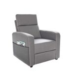 Imagen de Sofá Reclinable con Bolsillo 1 Cuerpo Plata con 50% de descuento oferta online | SuperCupon
