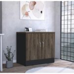 Imagen de Archivador 2 Puertas Negro/Coñac con 52% de descuento oferta online | SuperCupon
