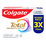 Imagen de Pasta Dental COLGATE Total Clean Mint Prevención Activa 3x75ml con 28% de descuento oferta online | SuperCupon