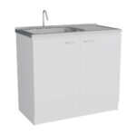 Imagen de Mueble Inferior Cocina Napoles 100cm Nylon/PP/Acero Blanco Tuhome con 52% de descuento oferta online | SuperCupon
