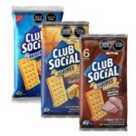 Imagen de Pack CLUB SOCIAL Galletas Saladas sabor Original x 6un + Galletas Jamón Ahumado Bolsa 144g + Galletas Queso Bolsa 144g con 25% de descuento oferta online | SuperCupon