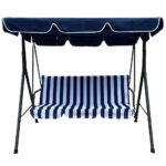 Imagen de Sillón Columpio Mecedora VIVA HOME Rayas Azul con 61% de descuento oferta online | SuperCupon