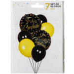 Imagen de Set Globos Happy Birthday Negro CLASS&WORK 7piezas con 68% de descuento oferta online | SuperCupon