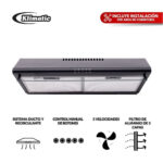 Imagen de Campana Klimatic CK601NE/M Negra 60 cm con 34% de descuento oferta online | SuperCupon