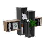 Imagen de Repisa Wall 2a Miel Plomo Tuhome con 58% de descuento oferta online | SuperCupon