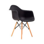 Imagen de Silla de Diseño Decorativo Eames con brazo Polipropileno/Madera Negro Bonno con 50% de descuento oferta online | SuperCupon