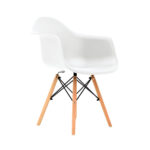 Imagen de Silla de Diseño Decorativo Eames Polipropileno/Madera Con Brazos Blanco Bonno con 50% de descuento oferta online | SuperCupon